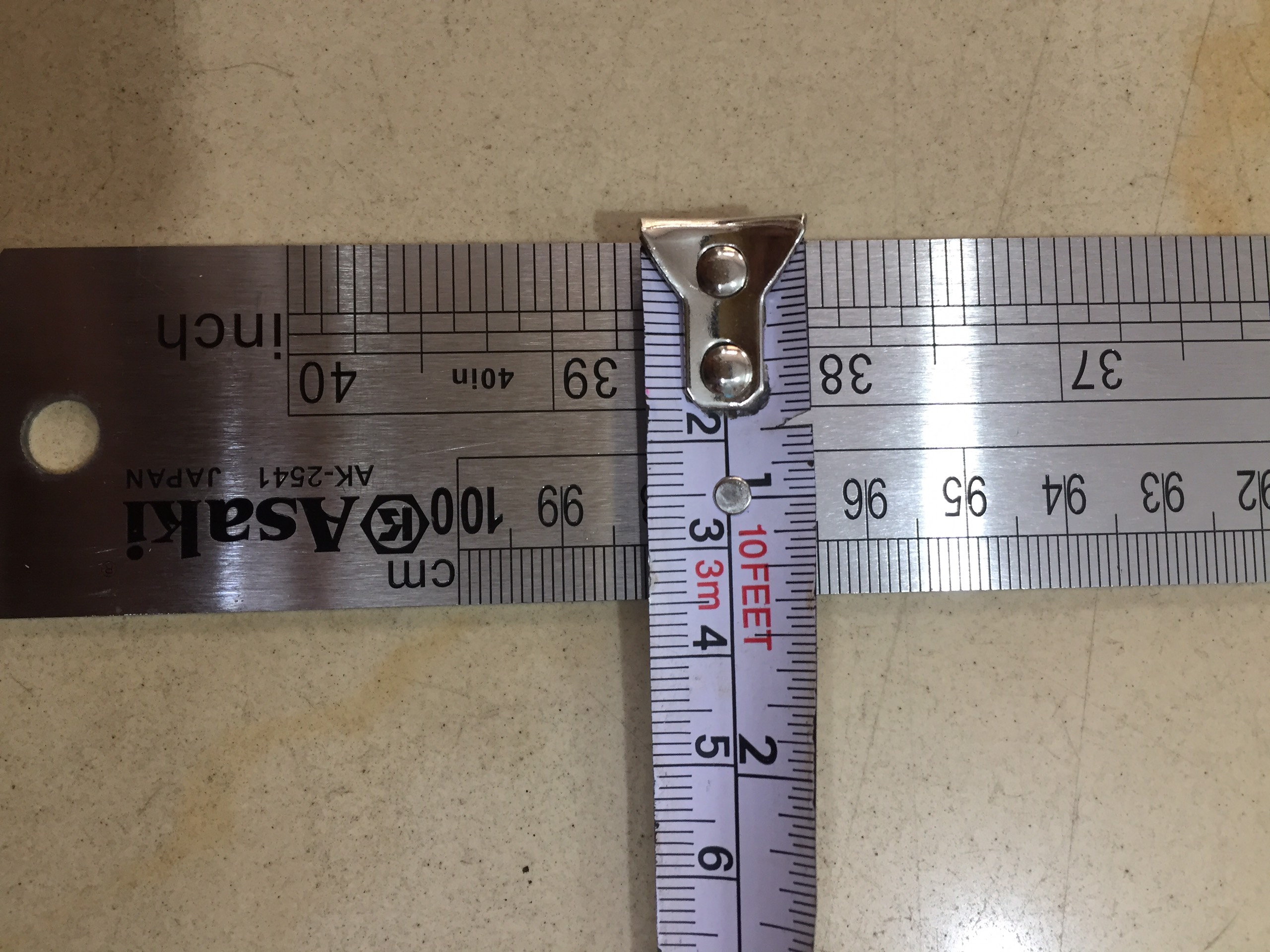 Hình ảnh 2 của mặt hàng Thước lá inox 1000mm Asaki AK-2541