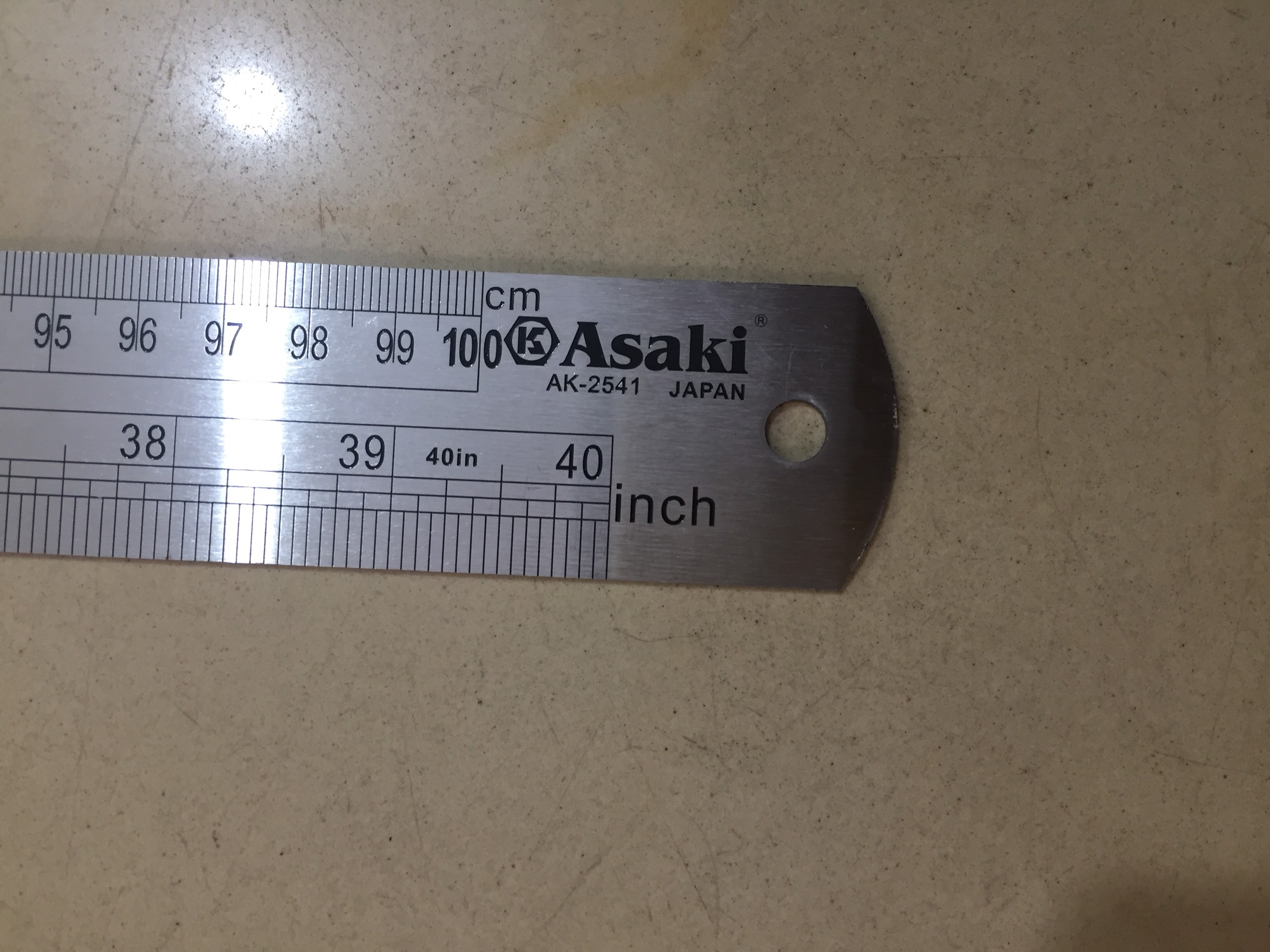 Hình ảnh 3 của mặt hàng Thước lá inox 1000mm Asaki AK-2541