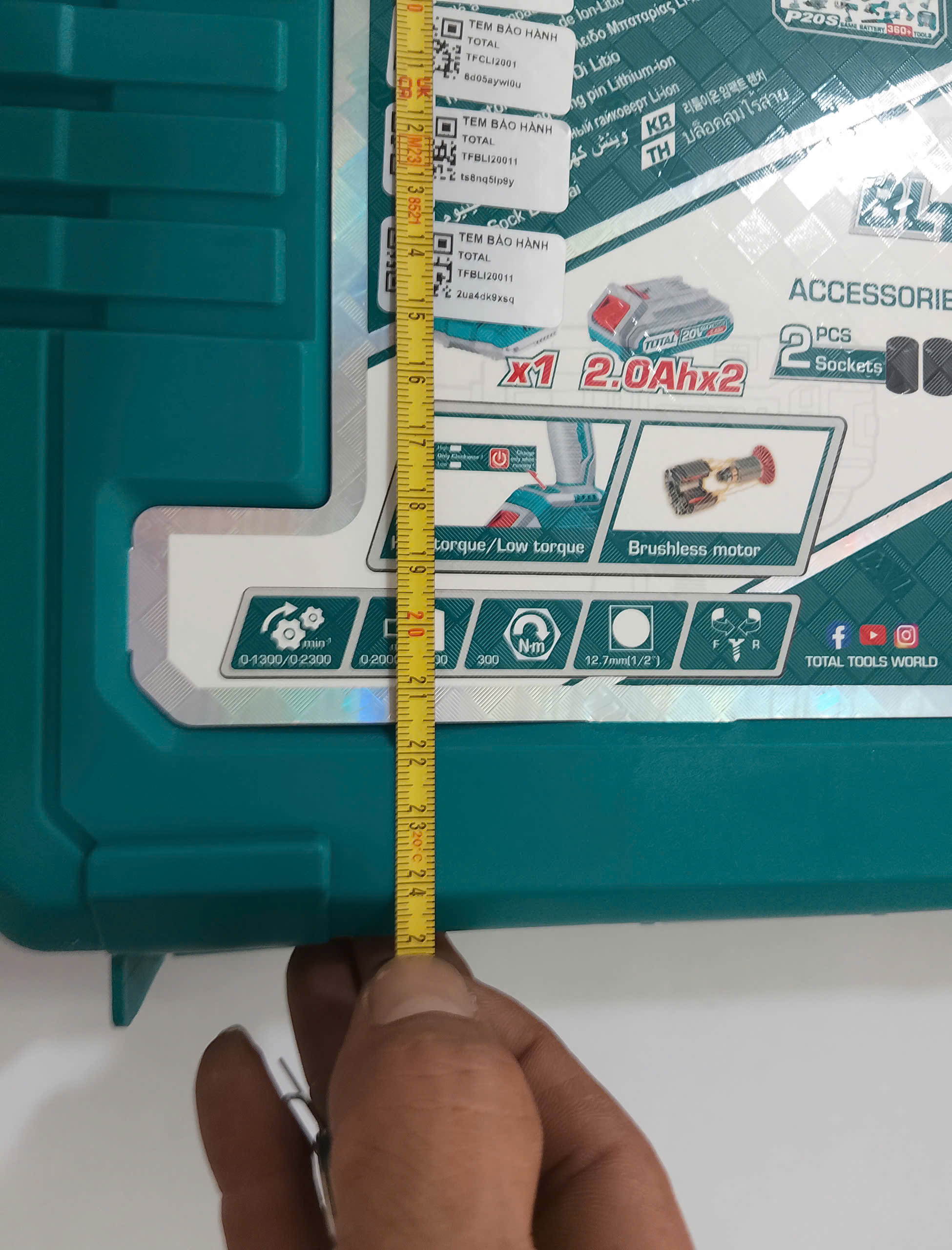 Hình ảnh 10 của mặt hàng Máy siết buloong dùng pin 20V total TIWLI2038