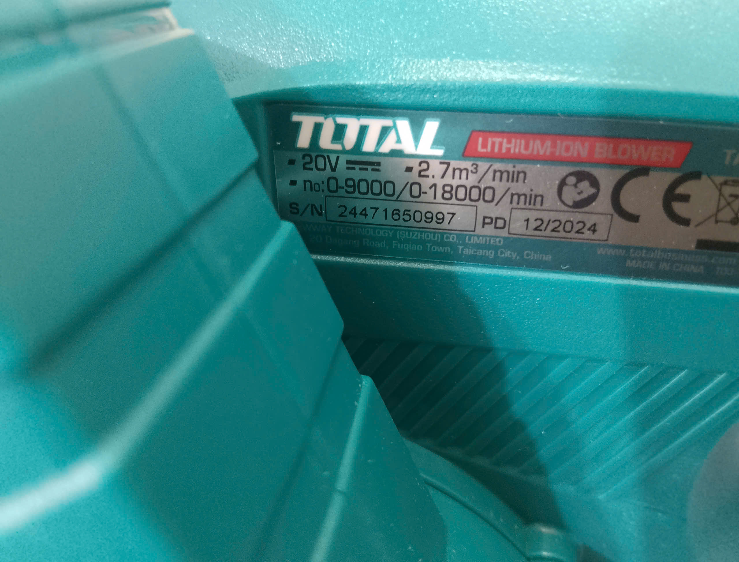 Hình ảnh 10 của mặt hàng Máy thổi bụi dùng pin 20V total TABLI200181