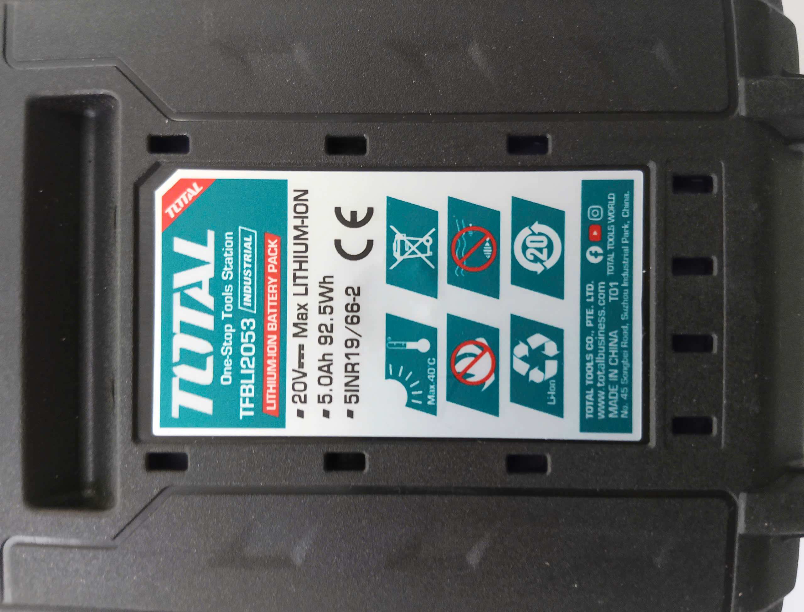 Hình ảnh 14 của mặt hàng Pin 20Vx5Ah total TFBLI2053