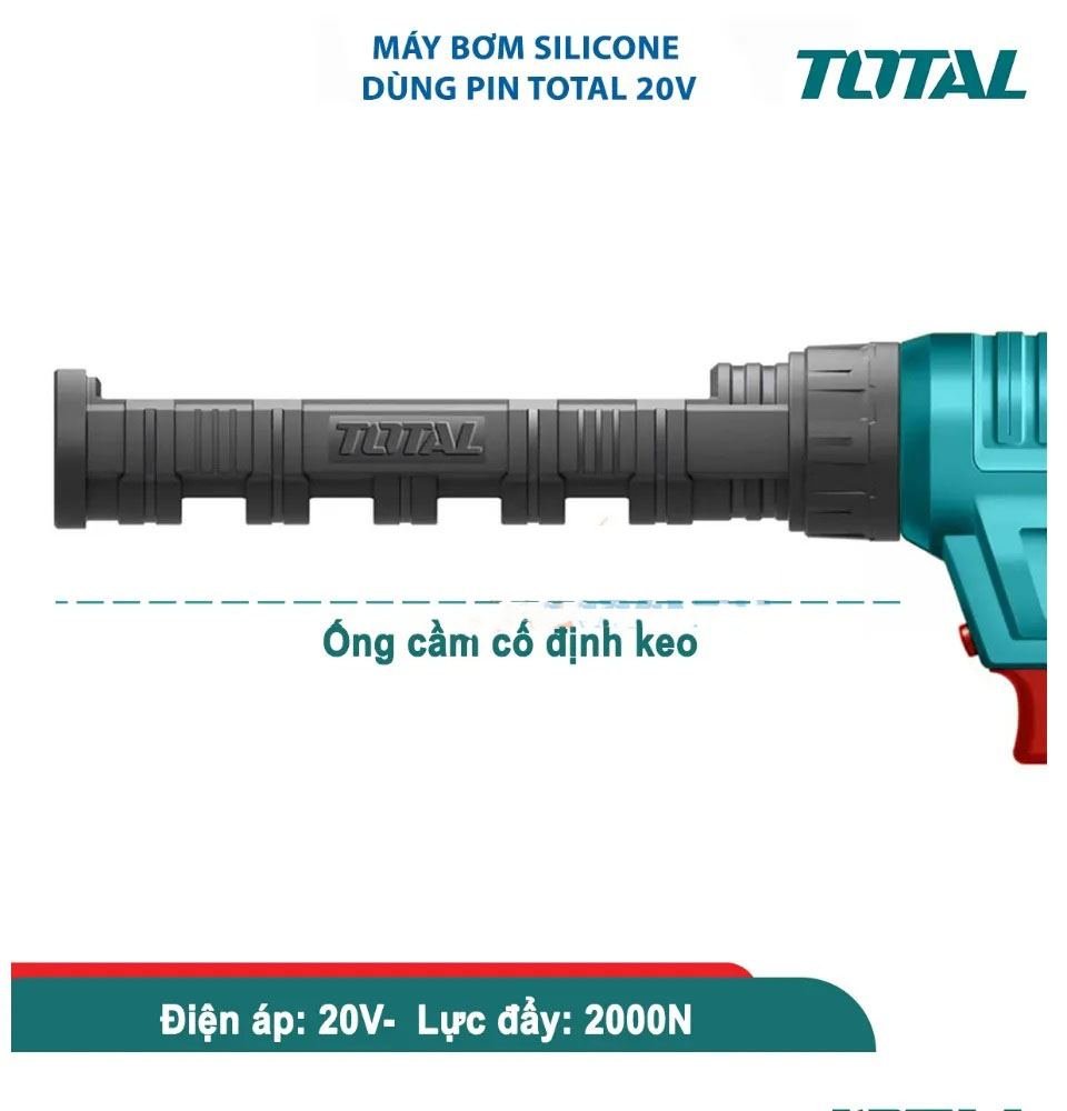 Hình ảnh 3 của mặt hàng Máy bơm silicol dùng pin 20V total TCGLI2001