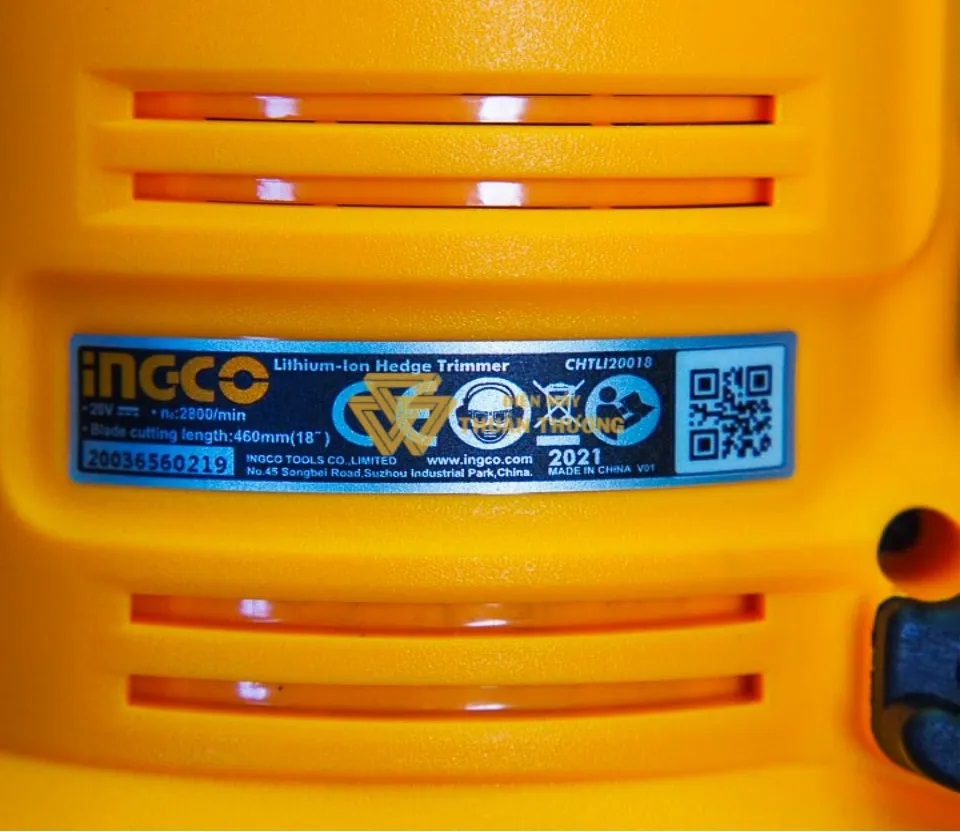Hình ảnh 3 của mặt hàng Máy cắt hàng rào dùng pin 20V Ingco CHTLI20018