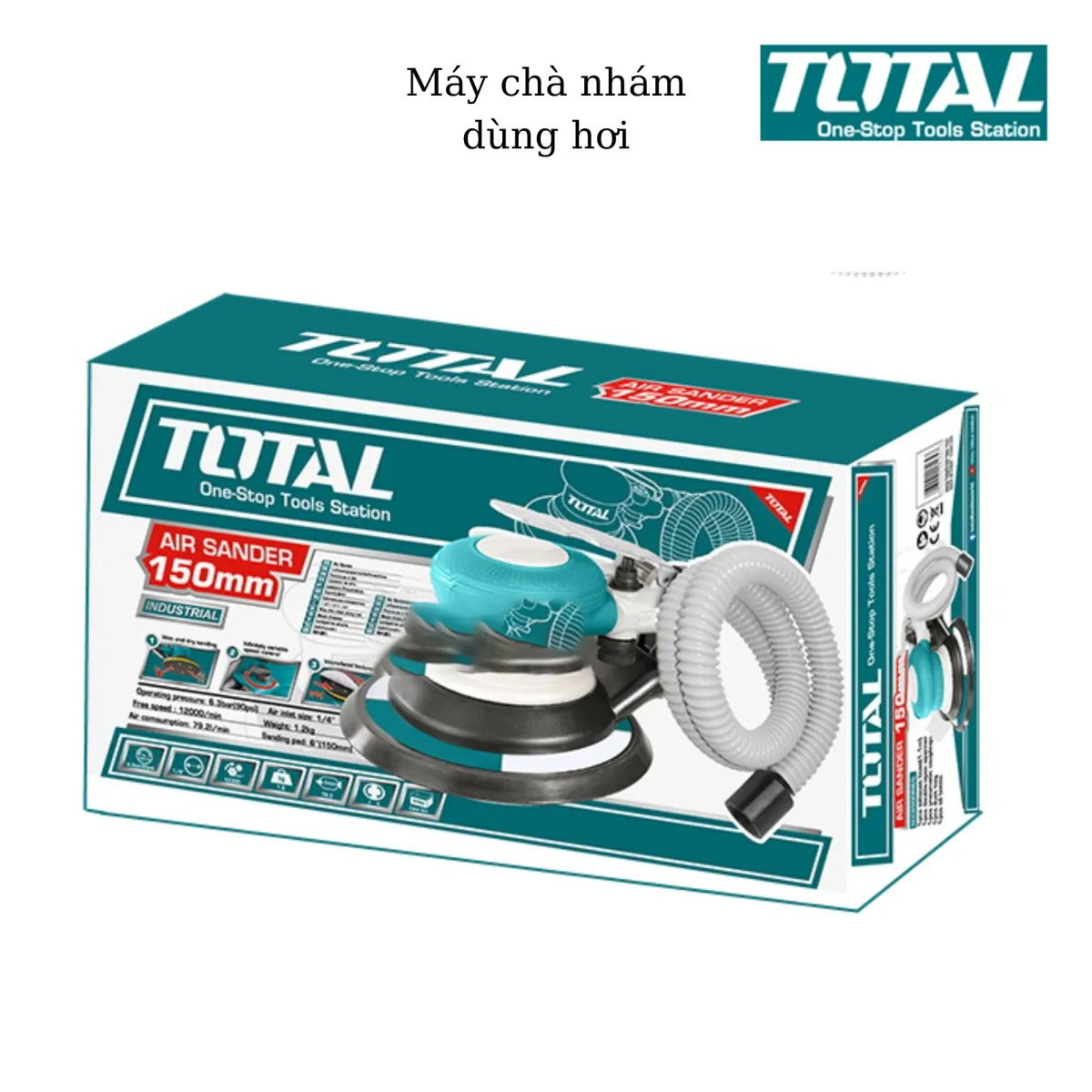 Hình ảnh 4 của mặt hàng Máy chà nhám dùng hơi Total TAT91512