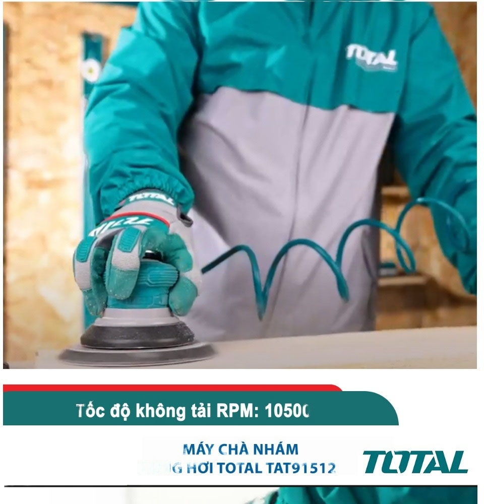 Hình ảnh 6 của mặt hàng Máy chà nhám dùng hơi Total TAT91512