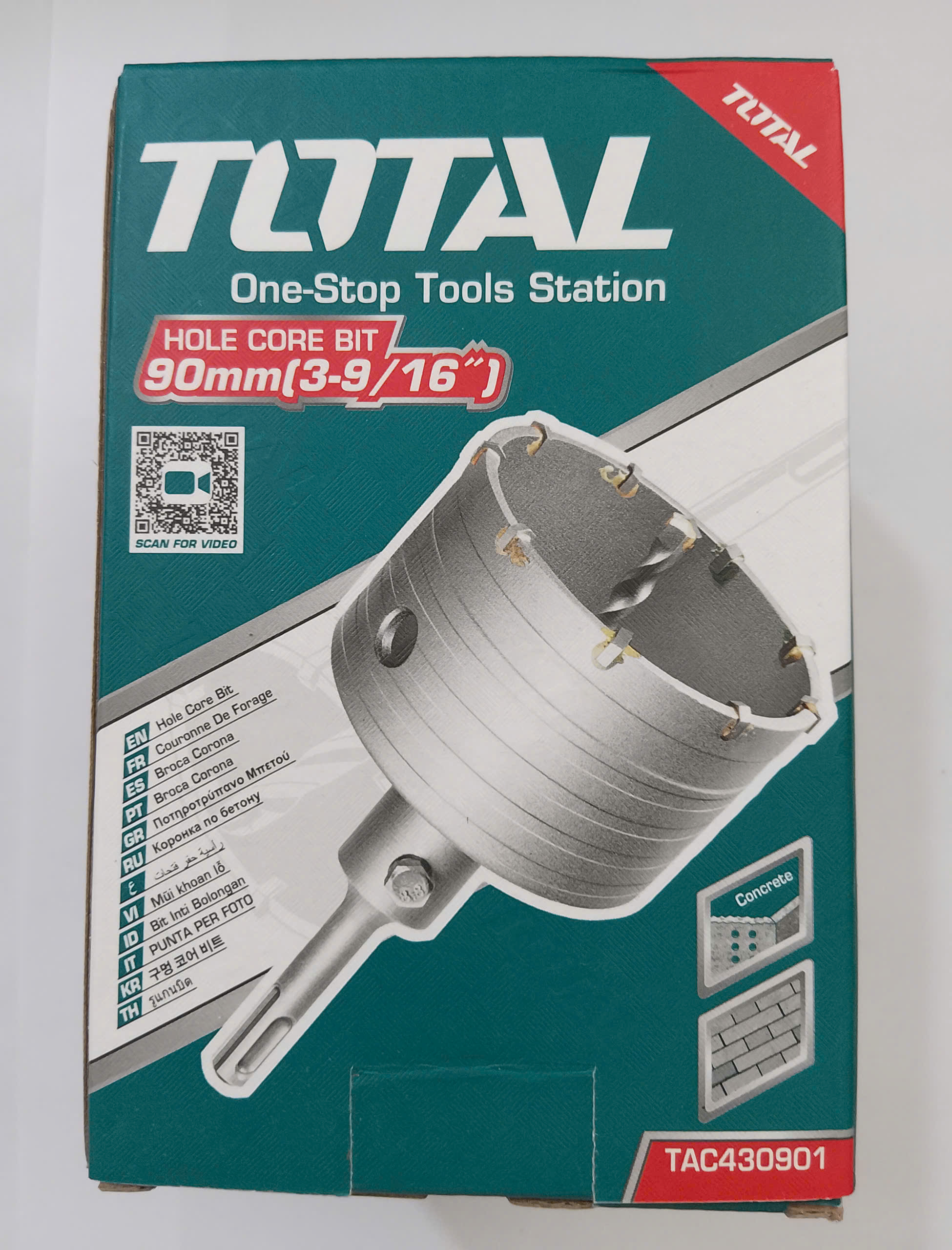 Hình ảnh 5 của mặt hàng Mũi khoan lỗ 90mm total TAC430901