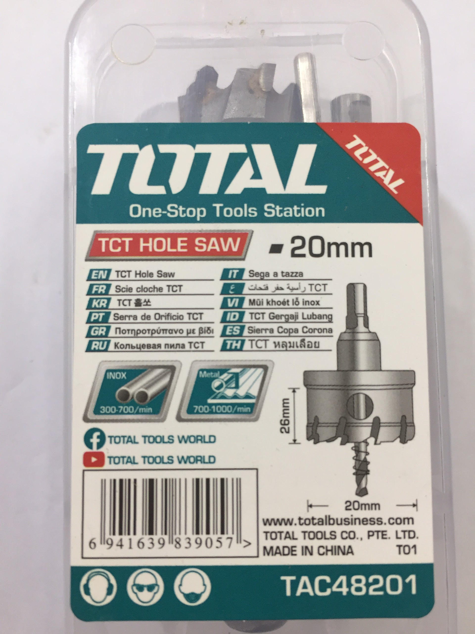 Hình ảnh 6 của mặt hàng Mũi khoét lỗ TCT 20mm total TAC48201