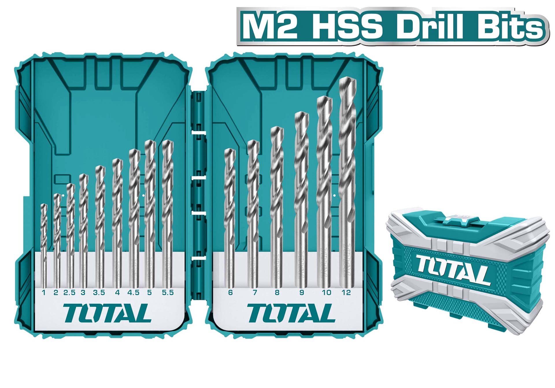 Hình ảnh 1 của mặt hàng Bộ 15 mũi khoan HSS M2 total TACSDL51502
