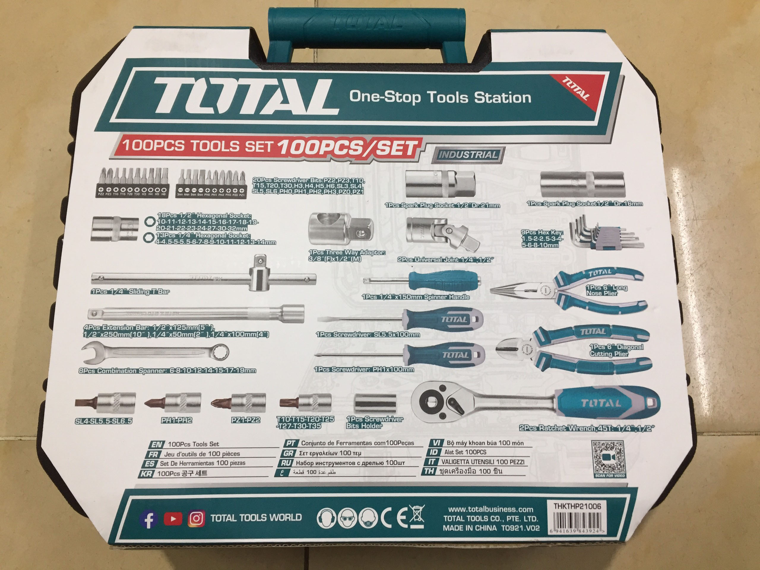 Hình ảnh 12 của mặt hàng Bộ 100 công cụ total THKTHP21006