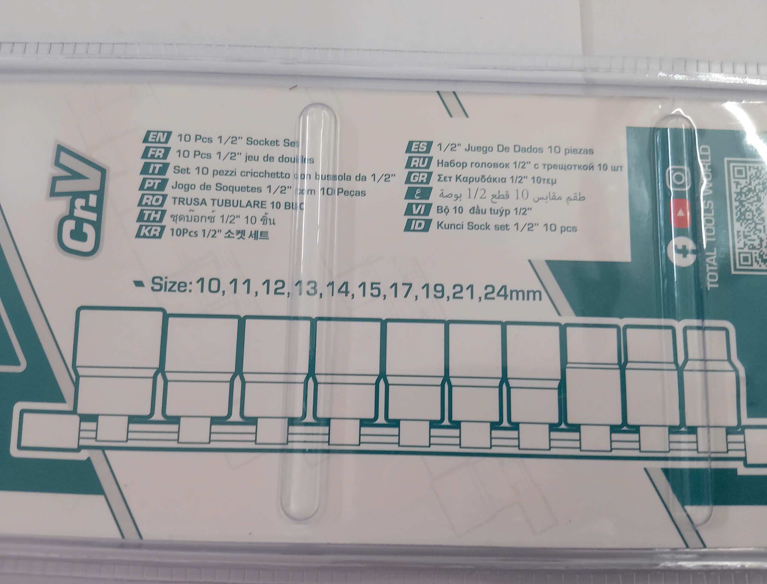 Hình ảnh 8 của mặt hàng Bộ 10 đầu tuýp 1/2 inch total THT121101