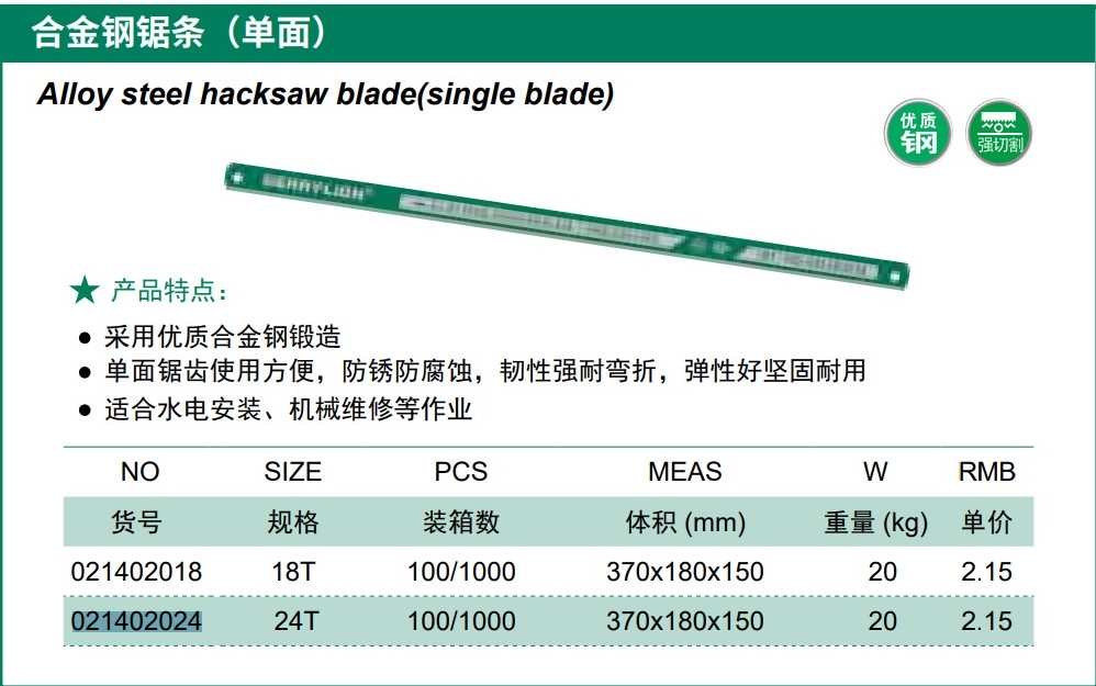 Hình ảnh 8 của mặt hàng Lưỡi cưa thép hợp kim (lưỡi đơn) 18T Berrylion 021402018