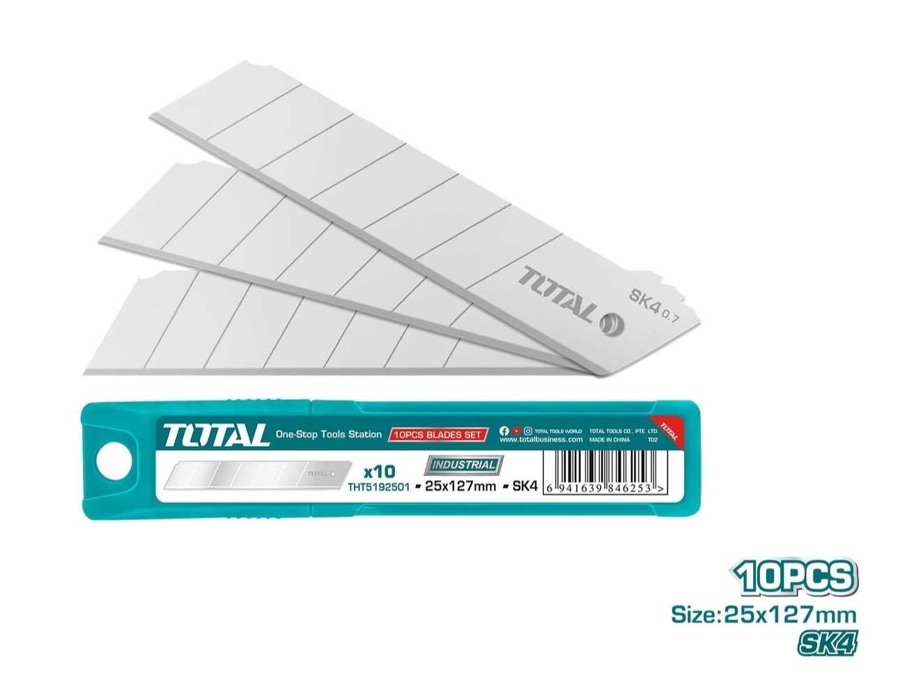 Hình ảnh 1 của mặt hàng Bộ 10 lưỡi dao 25x127mm total THT5192501