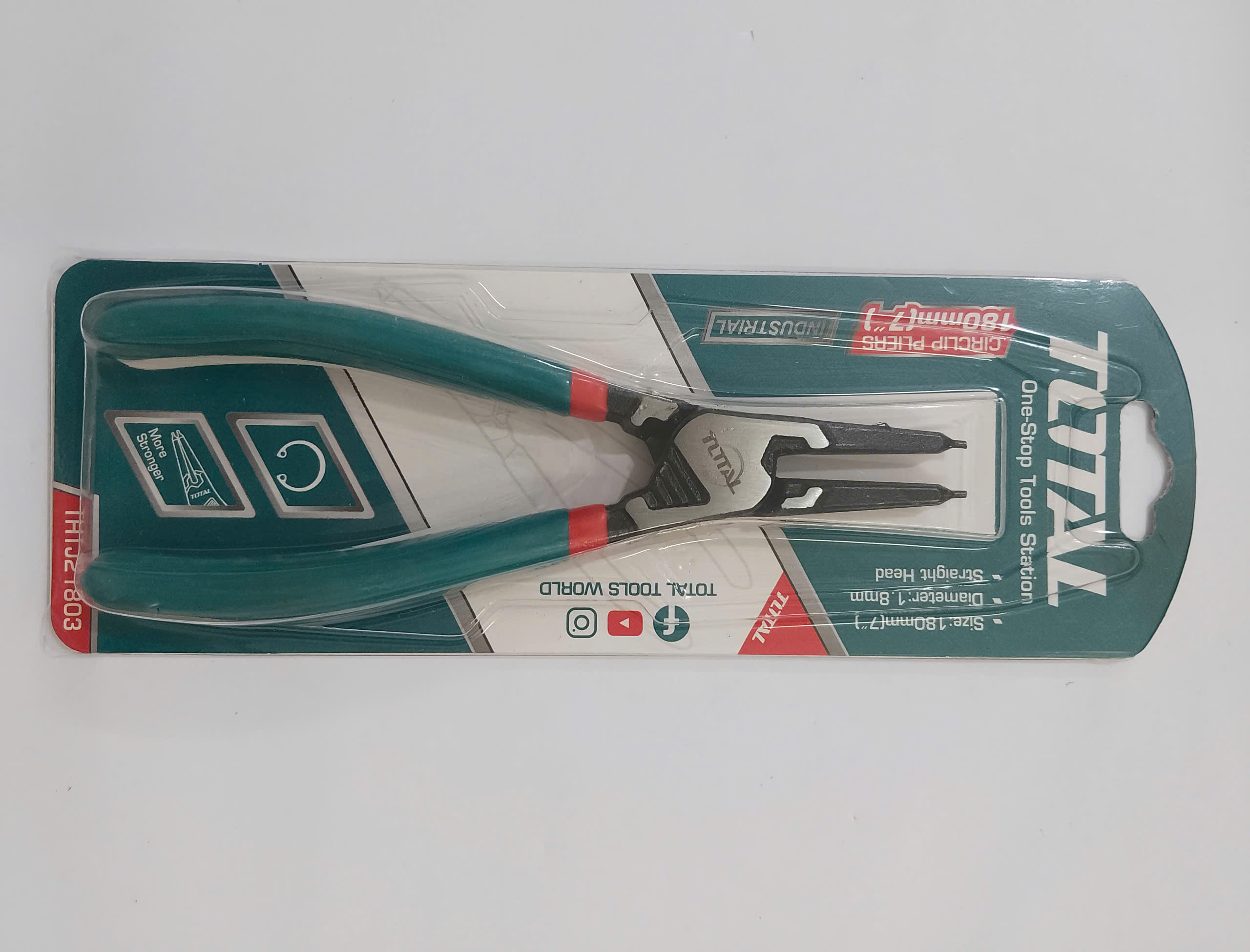 Hình ảnh 6 của mặt hàng Kềm mở phe trong đầu thẳng 180mm total THTJ21803