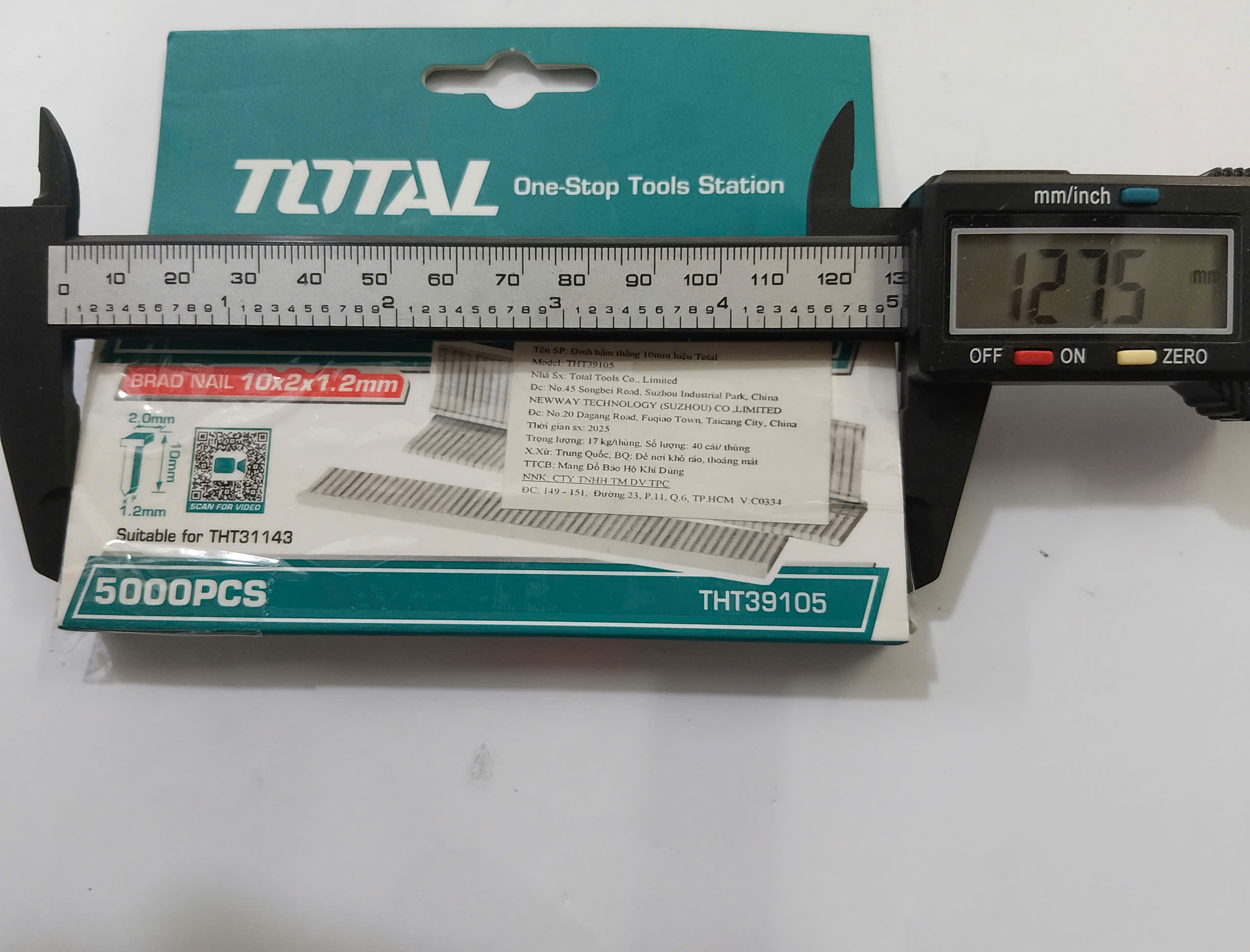 Hình ảnh 8 của mặt hàng Đinh bấm thẳng 10mm total THT39105