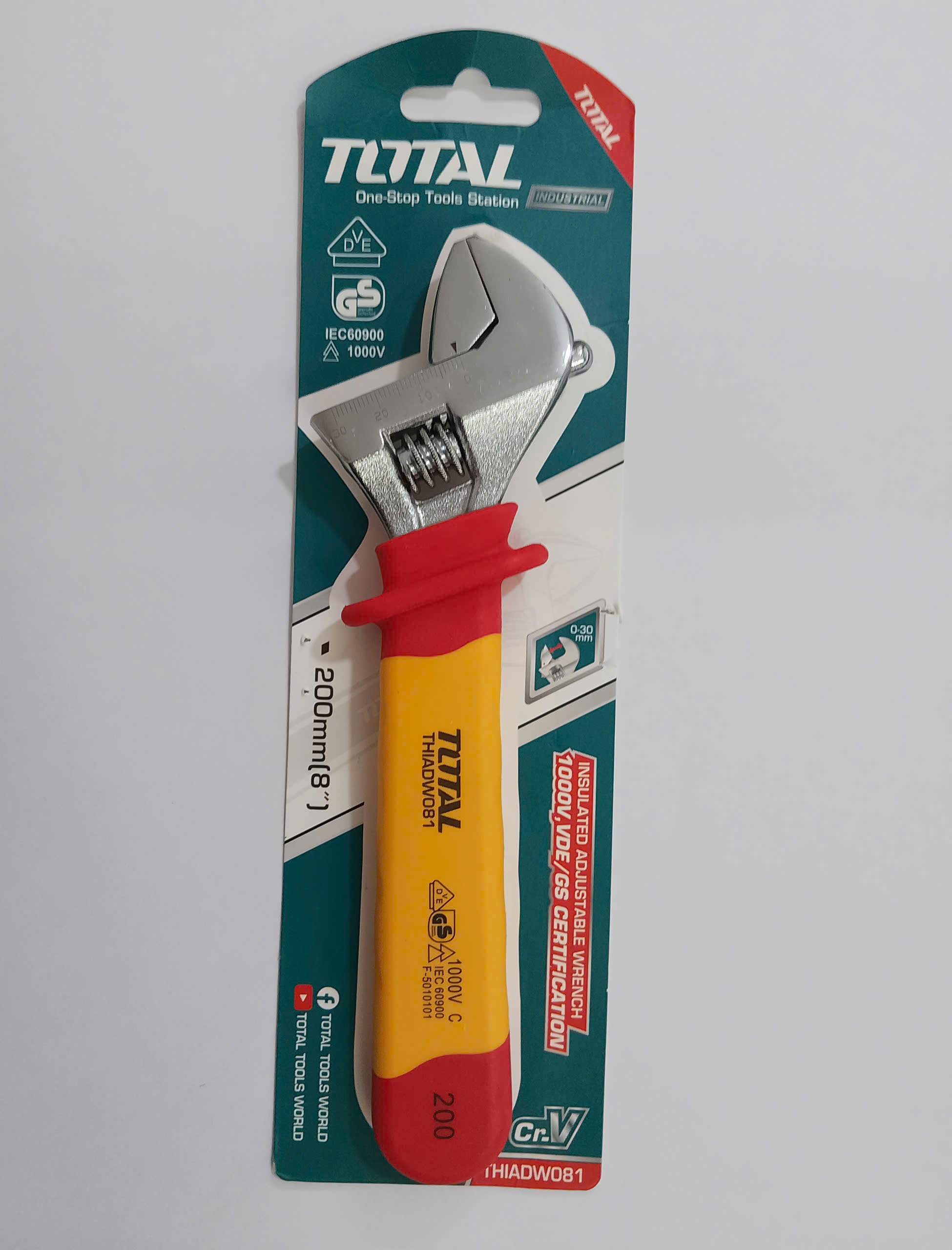 Hình ảnh 13 của mặt hàng Mỏ lết cách điện 200mm total THIADW081