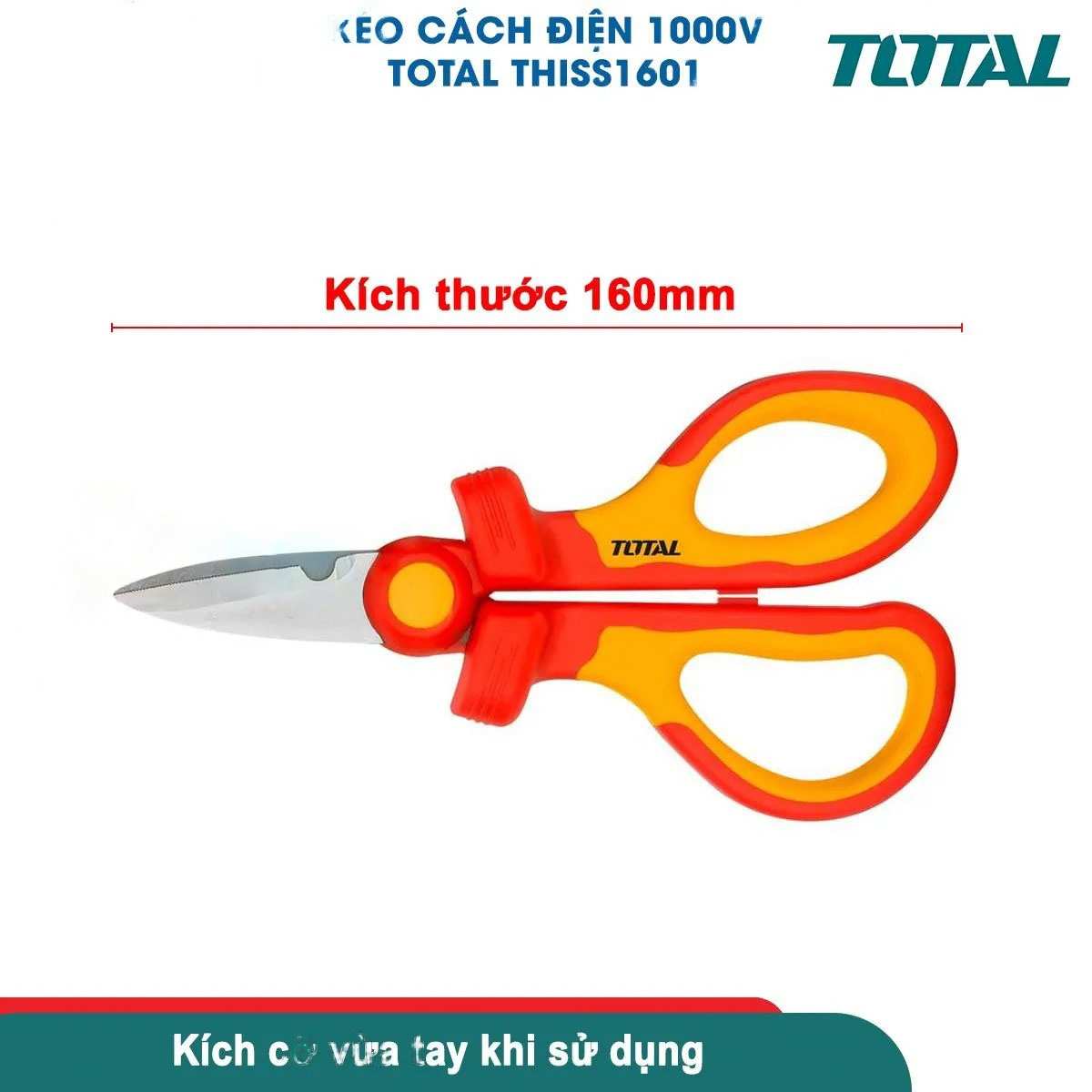 Hình ảnh 4 của mặt hàng Kéo cách điện 160mm total THISS1601