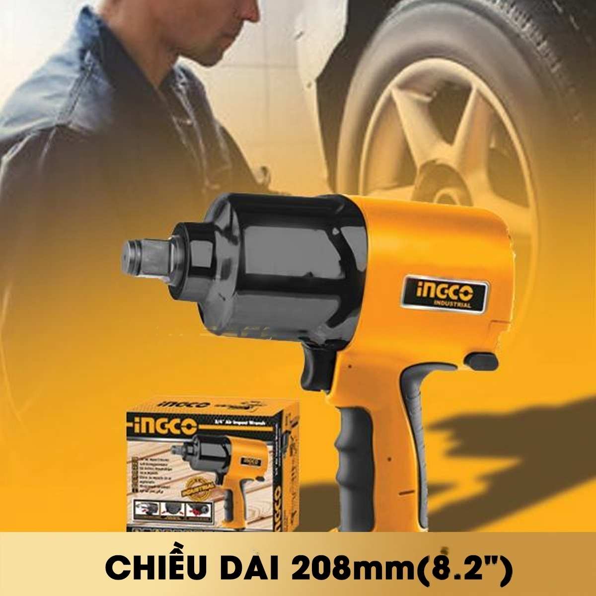 Hình ảnh 11 của mặt hàng Dụng cụ vặn buloong dùng khí nén Ingco AIW341301