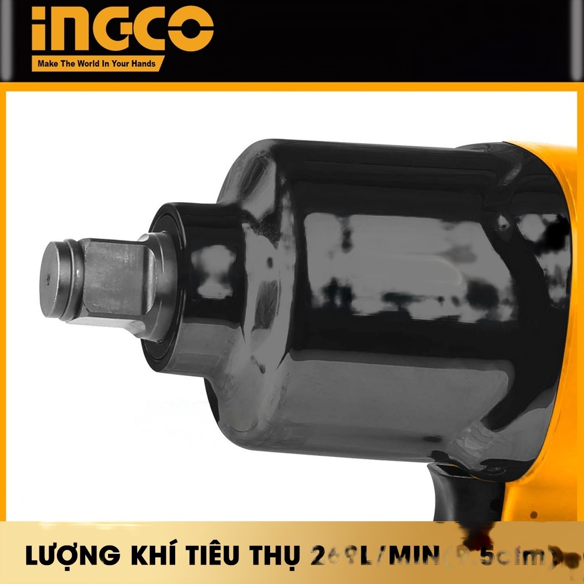 Hình ảnh 9 của mặt hàng Dụng cụ vặn buloong dùng khí nén Ingco AIW341301