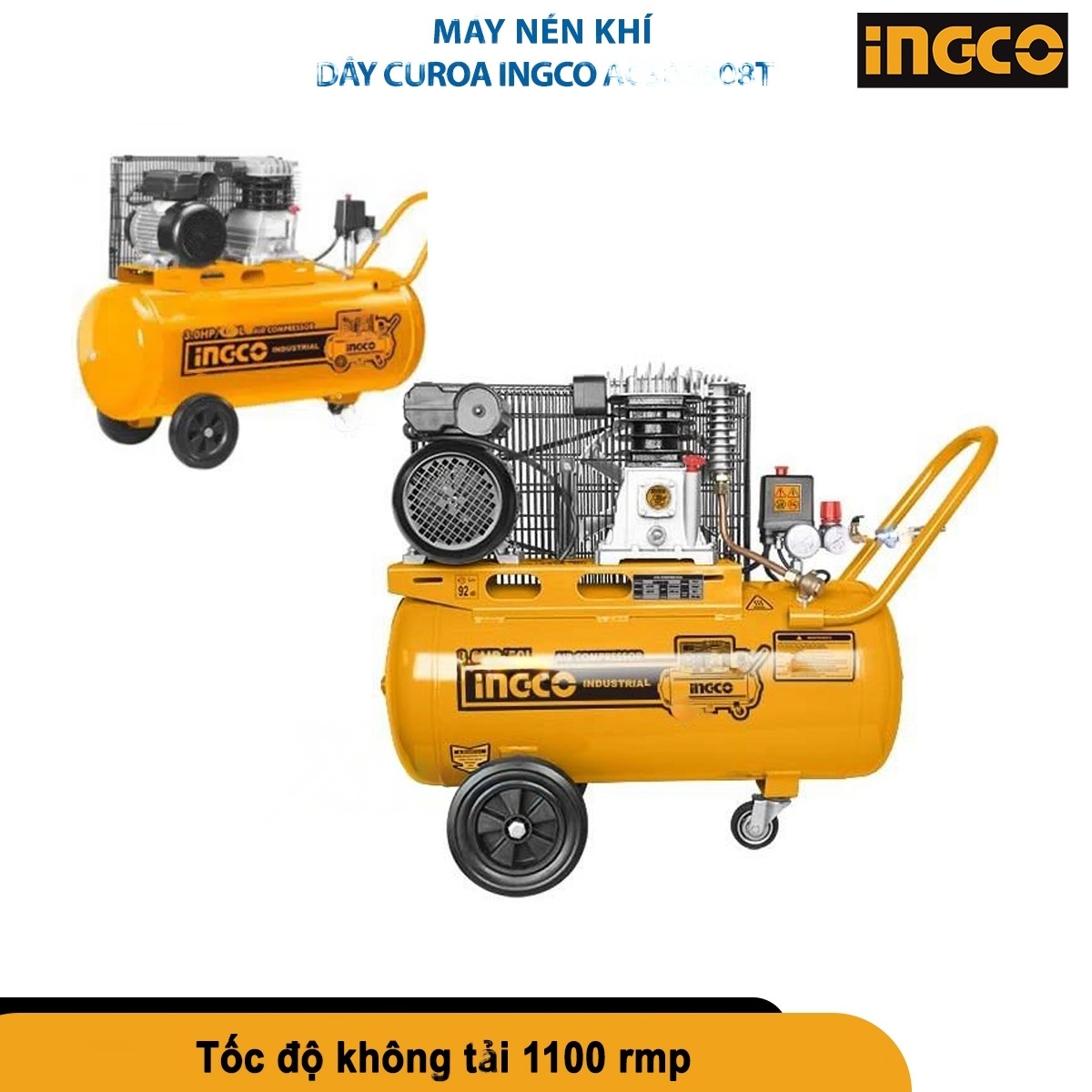 Hình ảnh 4 của mặt hàng Máy nén khí dây curoa Ingco AC300508T