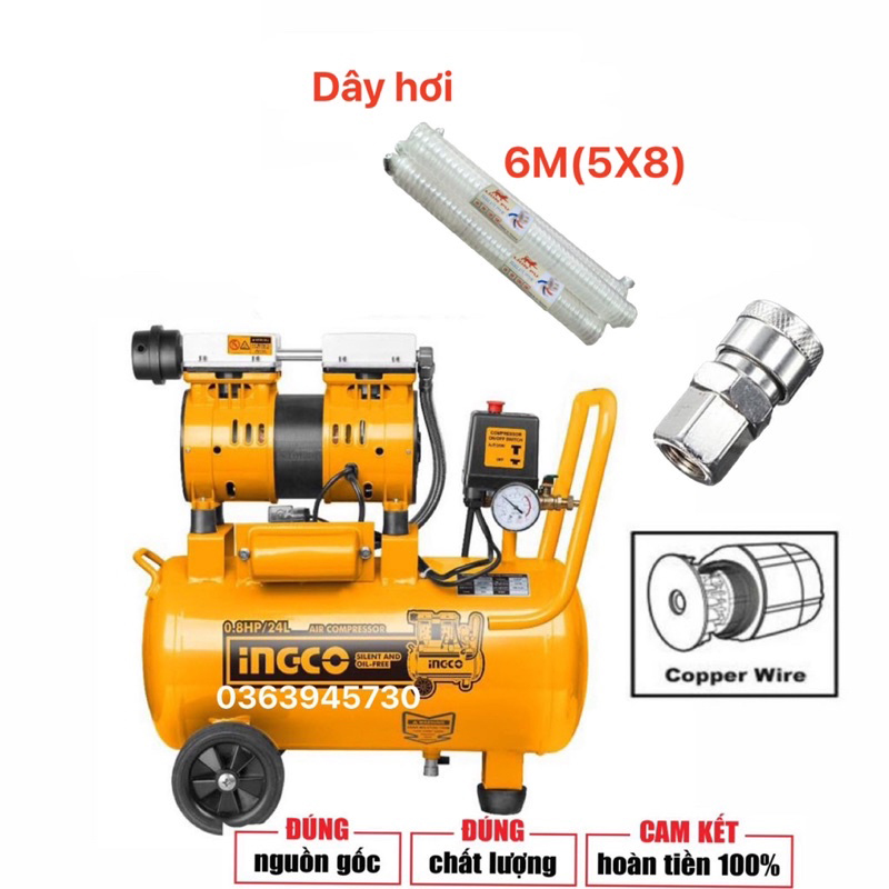 Hình ảnh 11 của mặt hàng Máy nén khí không dầu Ingco ACS175241T