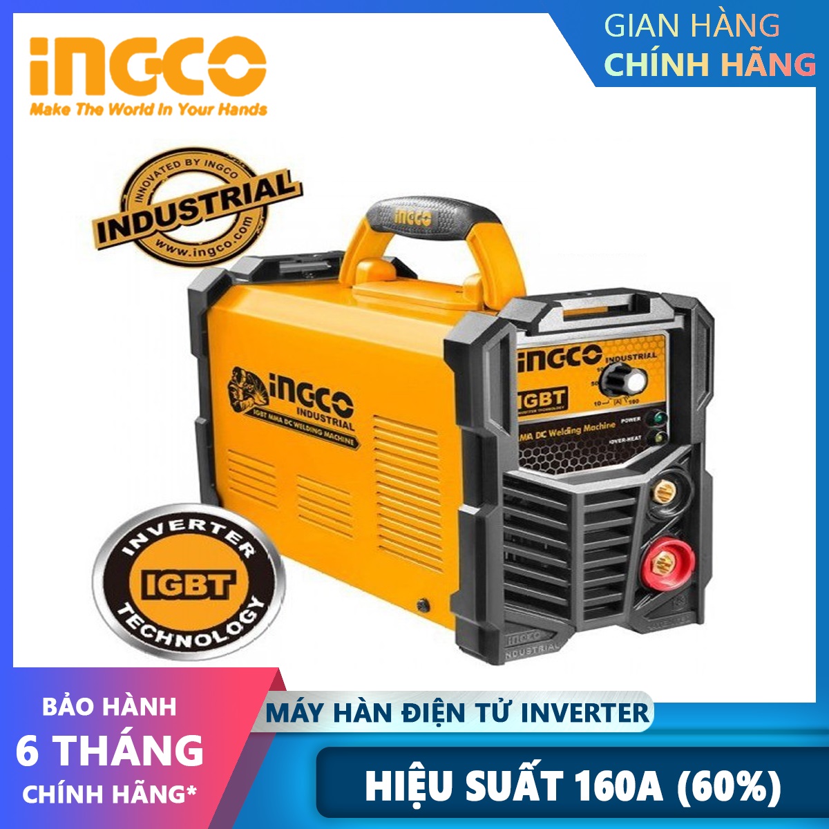 Hình ảnh 1 của mặt hàng Máy hàn điện tử 160A Ingco ING-MMA16062