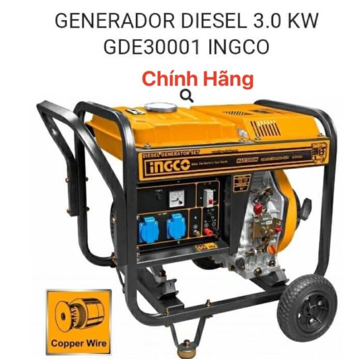 Hình ảnh 2 của mặt hàng Máy phát điện dùng dầu diesel Ingco GDE30001