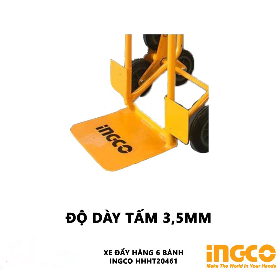 Hình ảnh 4 của mặt hàng Xe đẩy hàng 6 bánh leo cầu thang (200kg) Ingco HHHT20461