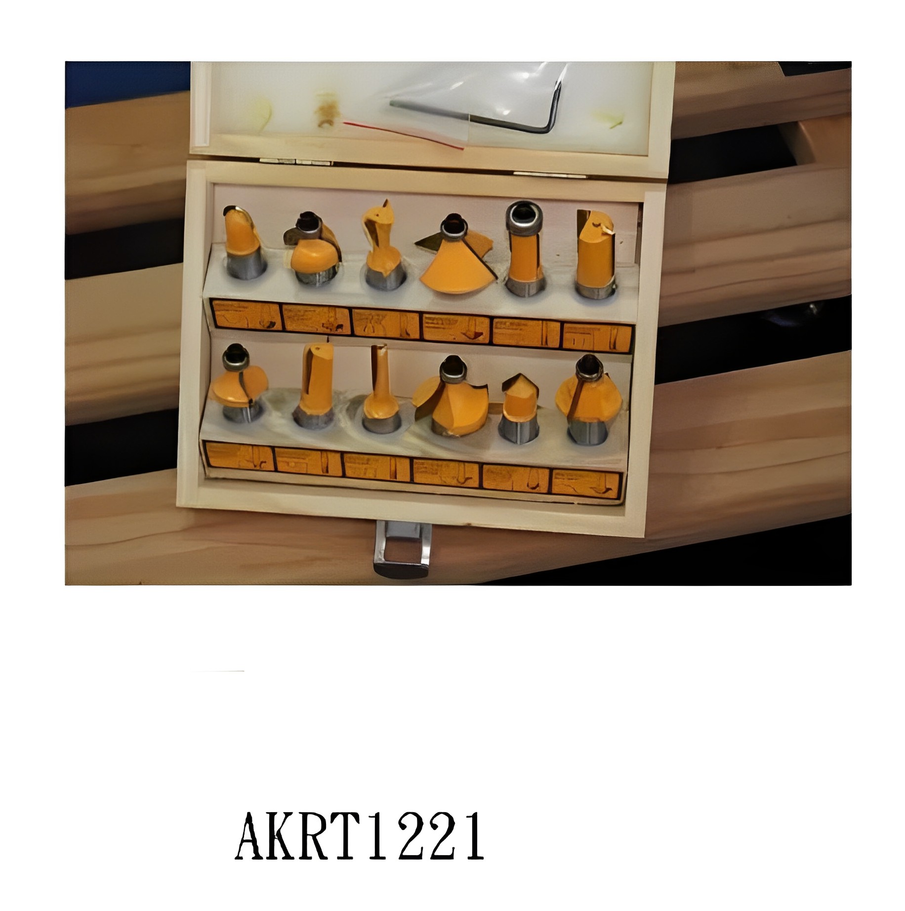 Hình ảnh 3 của mặt hàng Bộ 12 mũi phay gỗ 12mm Ingco AKRT1221