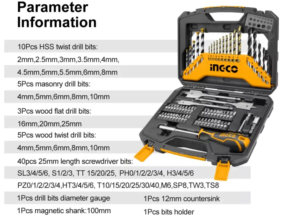 Hình ảnh 3 của mặt hàng Bộ 67 món dụng cụ Ingco HKTAC010671