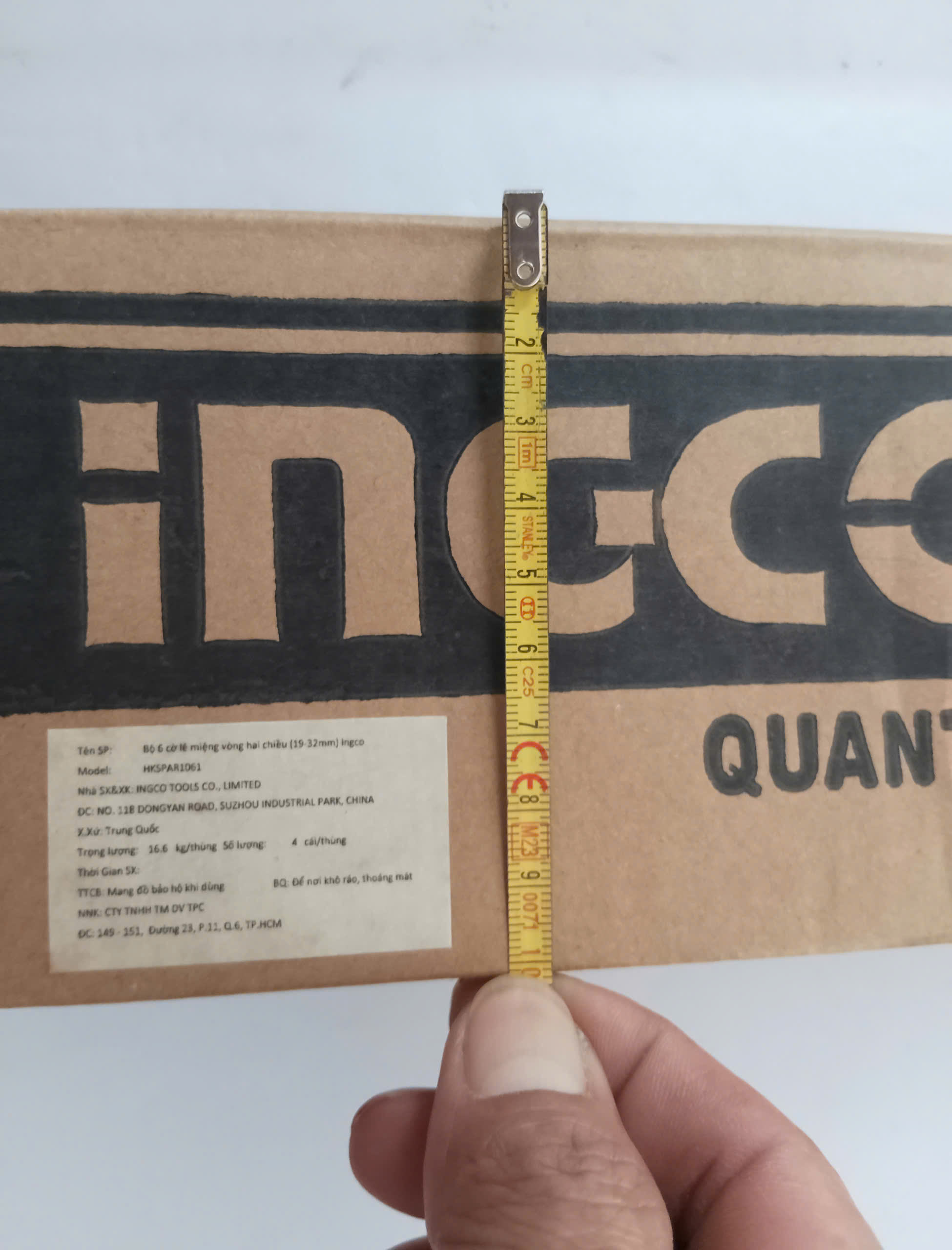 Hình ảnh 13 của mặt hàng Bộ 6 cờ lê miệng vòng hai chiều (19- 32mm) Ingco HKSPAR1061