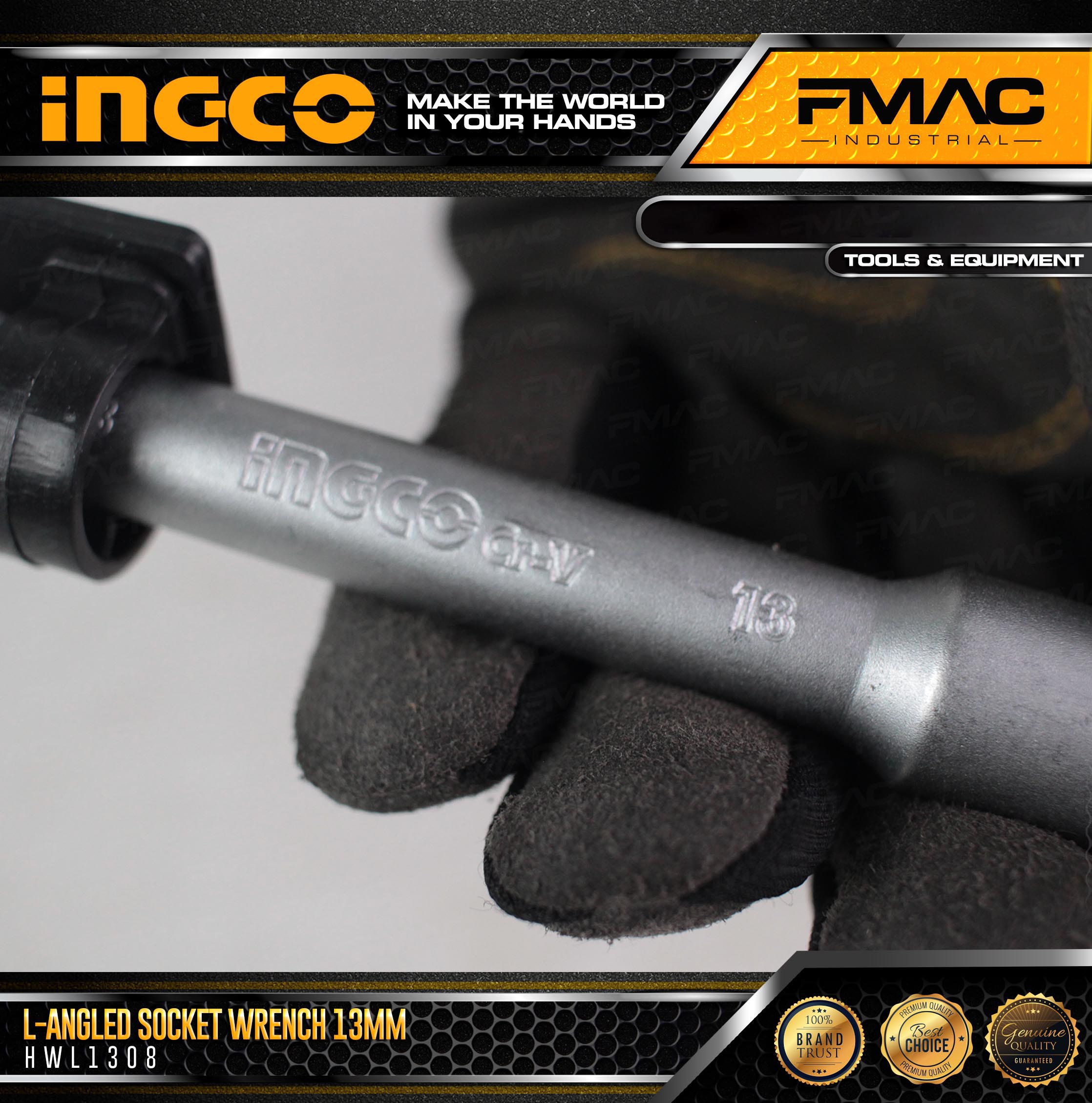 Hình ảnh 5 của mặt hàng Chìa vặn góc L 13mm Ingco HWL1308