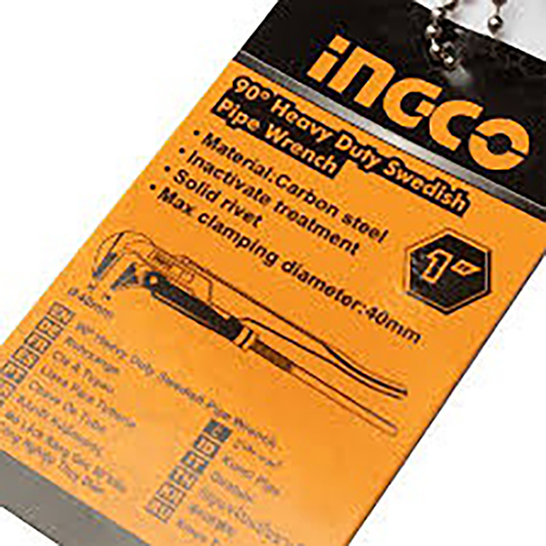 Hình ảnh 6 của mặt hàng Mỏ lết 90 độ theo CN nặng của Thụy Điển hiệu Ingco HPW04011