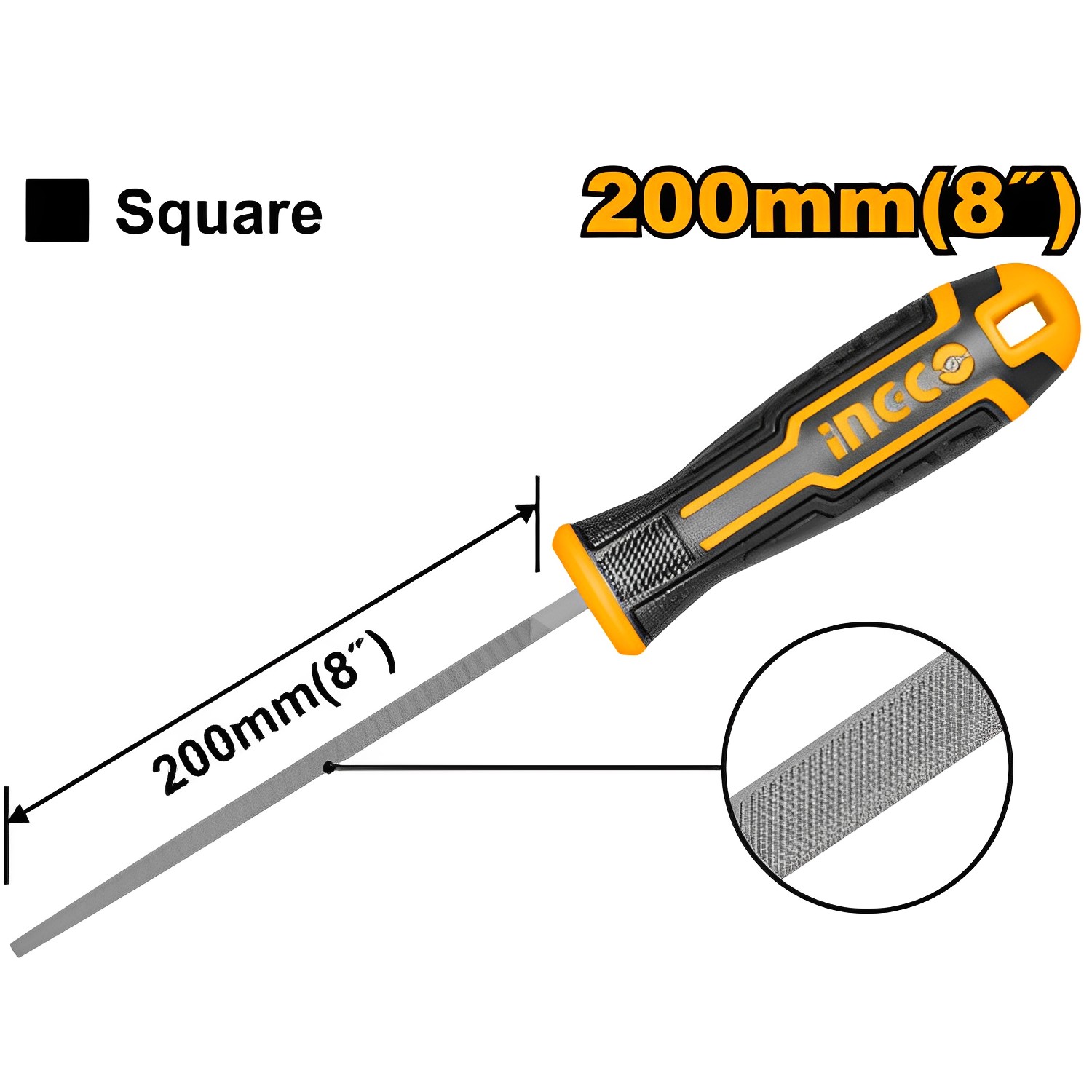 Hình ảnh 3 của mặt hàng Giũa sắt vuông Ingco HSSF088