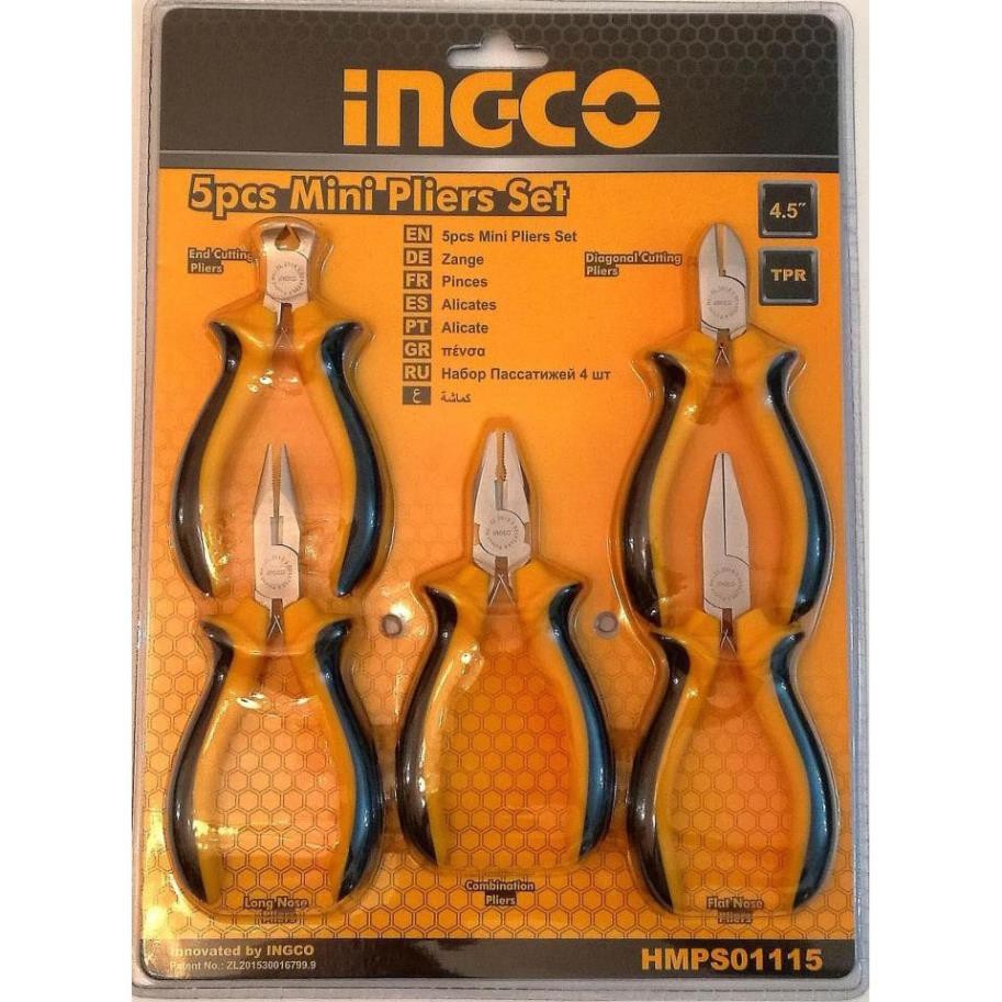 Hình ảnh 3 của mặt hàng Bộ 5 kềm mini Ingco HMPS01115