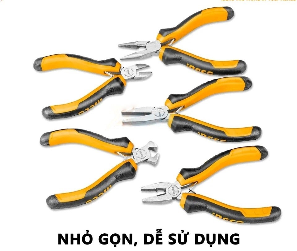 Hình ảnh 2 của mặt hàng Bộ 5 kềm mini Ingco HMPS01115