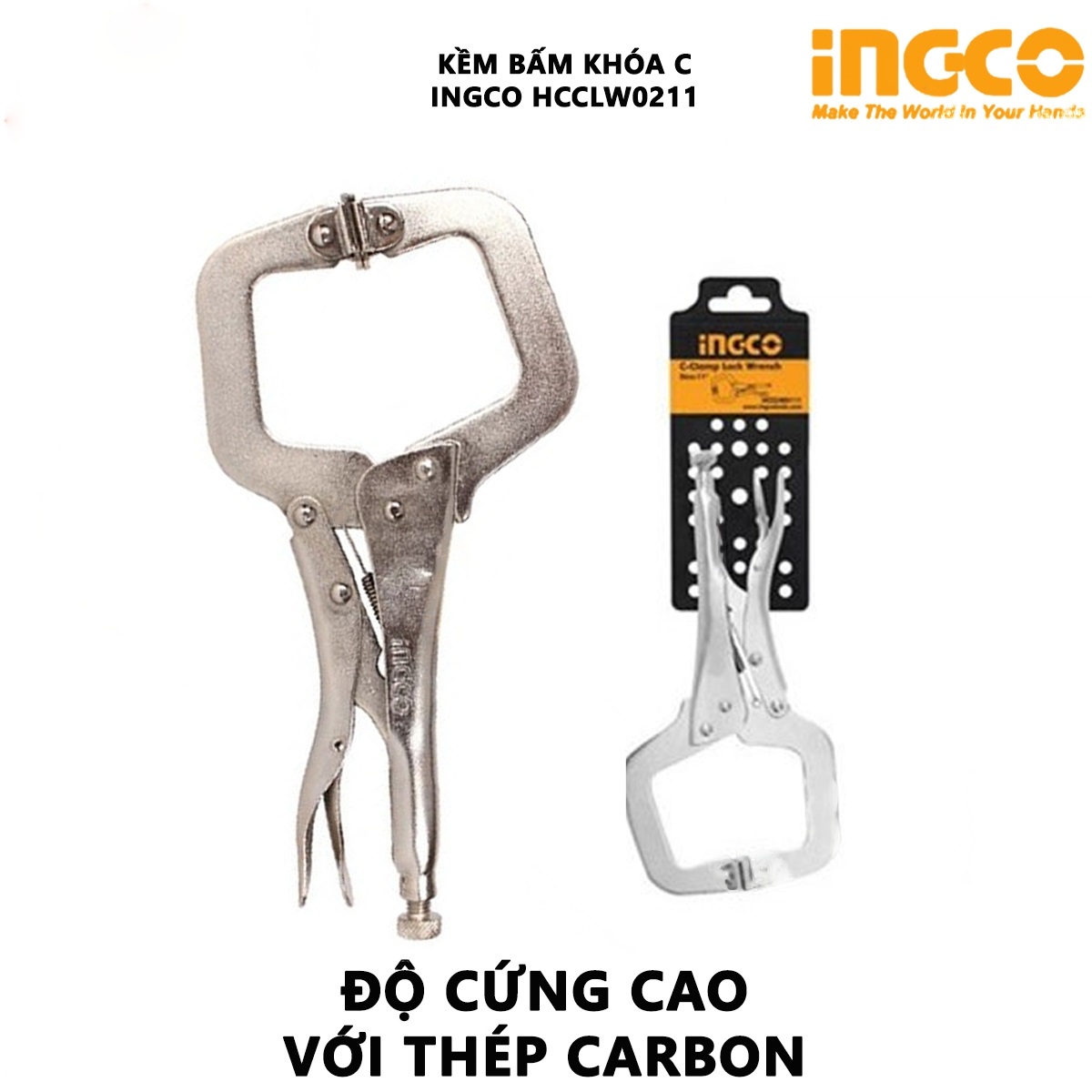 Hình ảnh 4 của mặt hàng Kềm bấm khóa C (11 inch) Ingco HCCLW0211