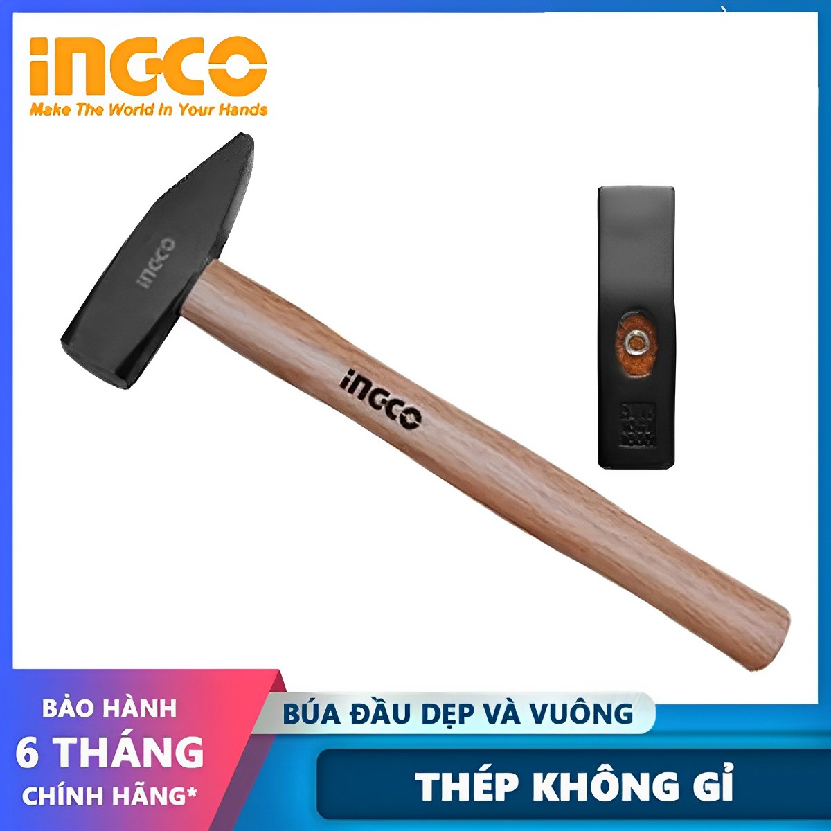 Hình ảnh 5 của mặt hàng Búa đinh đầu dẹp & vuông Ingco HMH041000