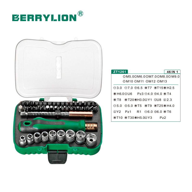 Hình ảnh 3 của mặt hàng Bộ dụng cụ vặn đa năng 47 chi tiết Berrylion 060801047