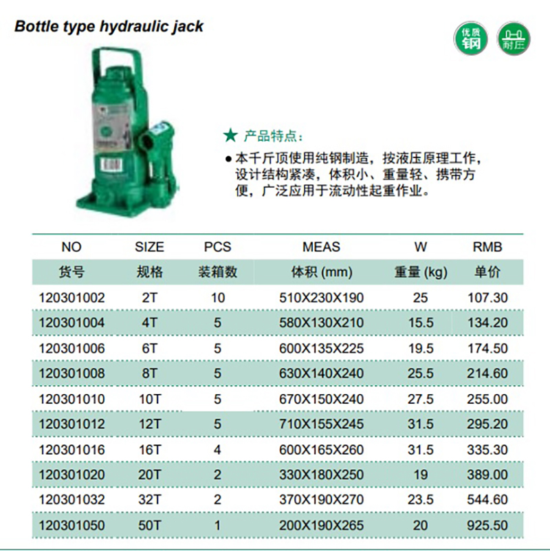 Hình ảnh 1 của mặt hàng Kích thủy lực 2T Berrylion 120301002