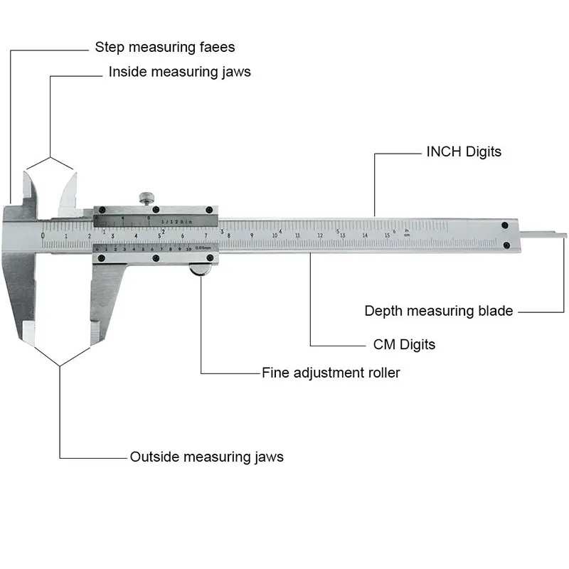 Hình ảnh 5 của mặt hàng THƯỚC KẸP CƠ (HỆ MÉT) 150mm TOLSEN 35048