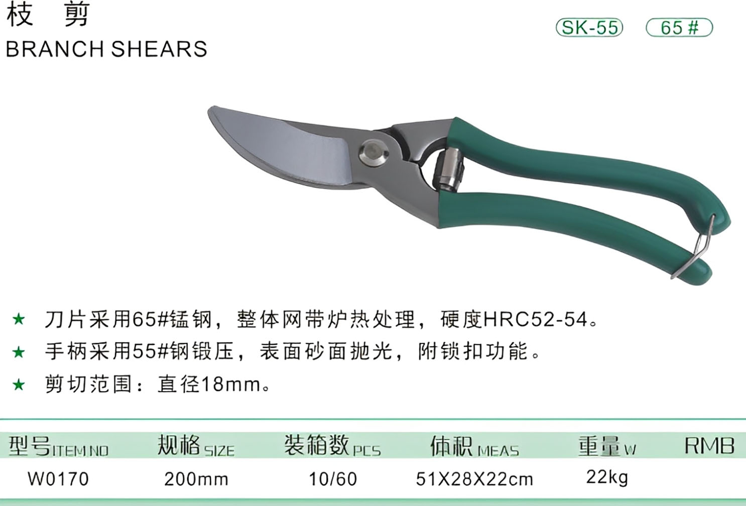 Hình ảnh 4 của mặt hàng Kéo cành cán bọc nhựa xanh cao cấp Wynns W0170