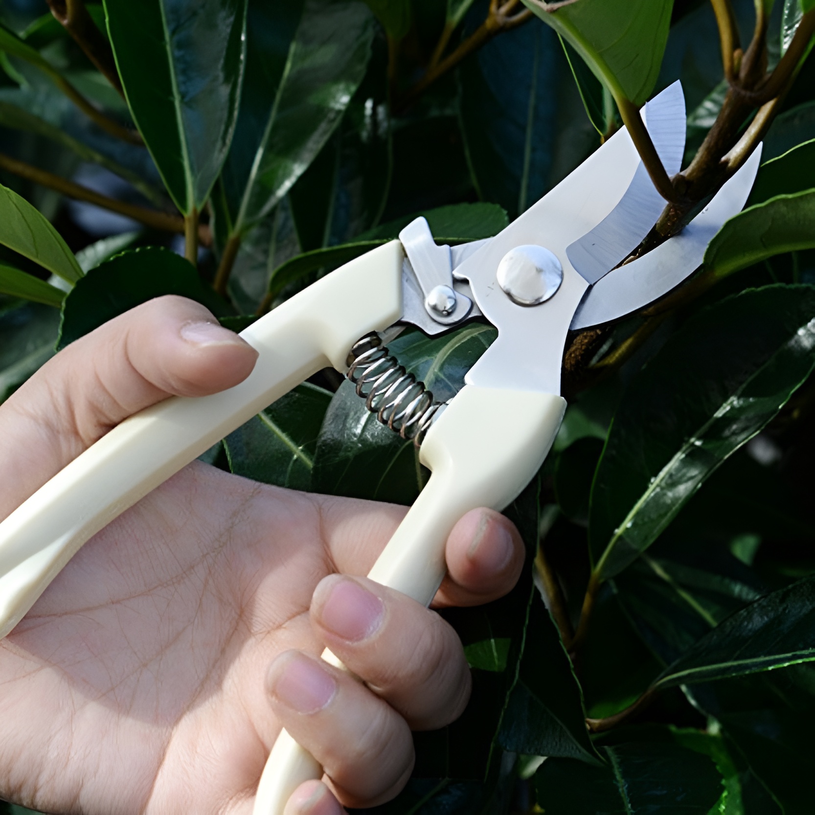Hình ảnh 2 của mặt hàng Kéo cắt cành cán trắng mỏ cong 8" Wynns W133