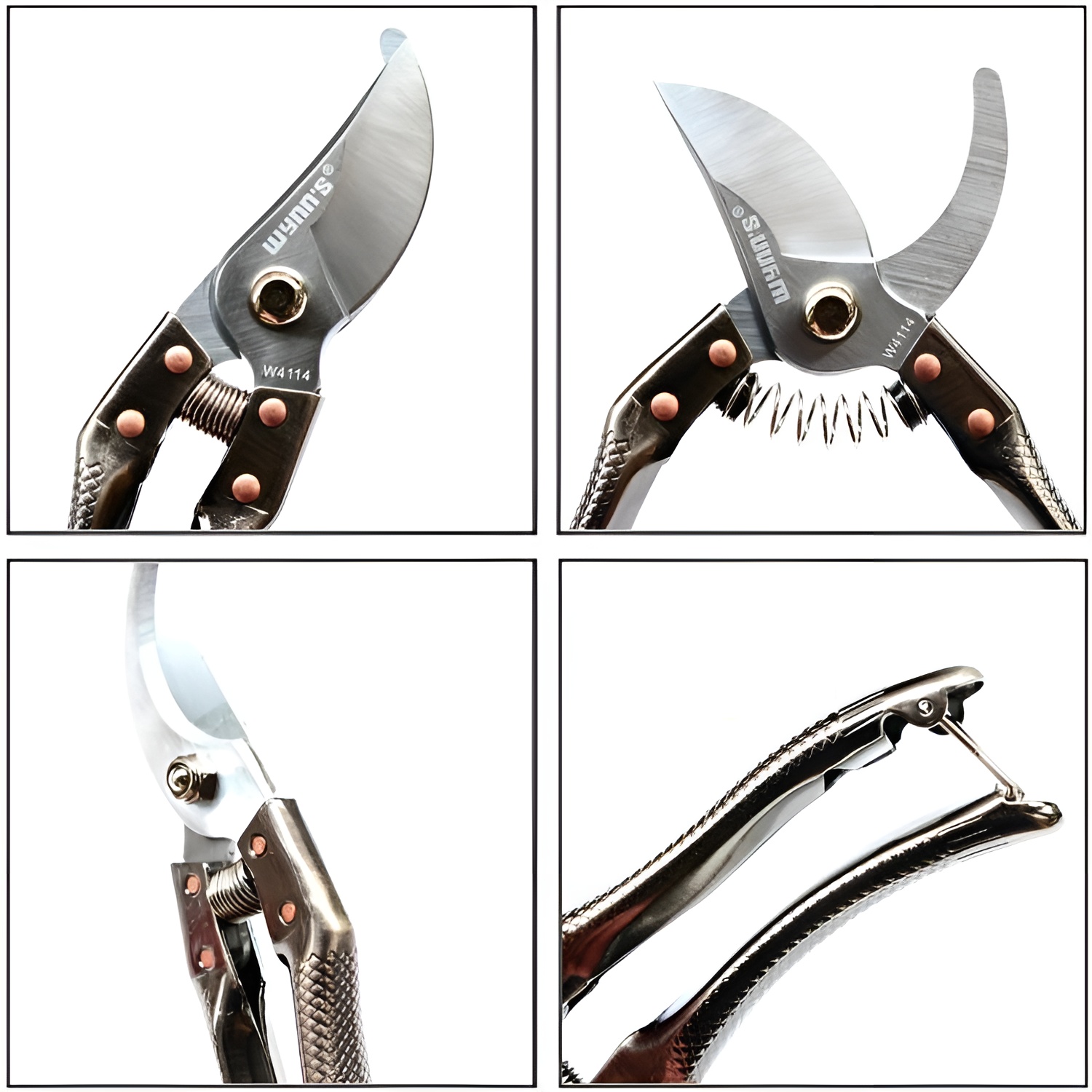Hình ảnh 8 của mặt hàng Kéo cành INOX vảy cá xi nâu Wynns W4114