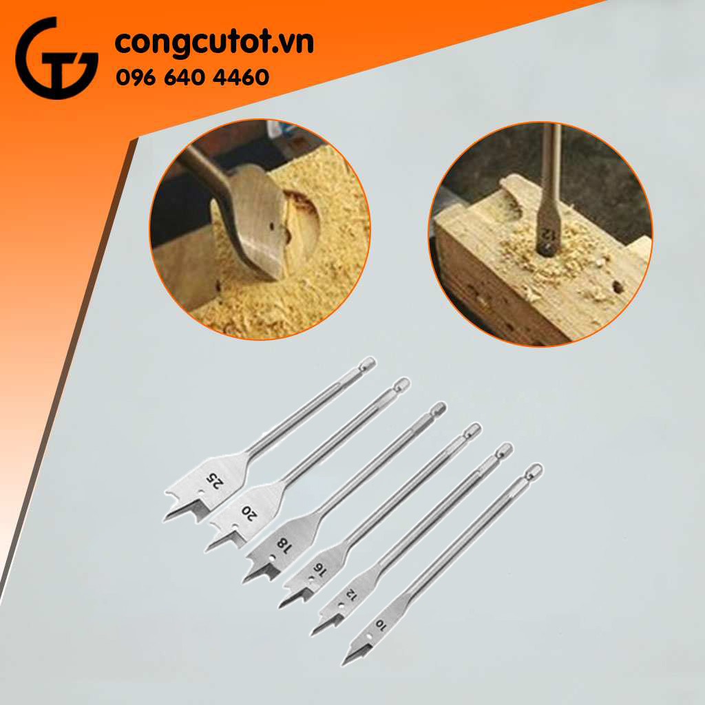 Hình ảnh 5 của mặt hàng BỘ 6 MŨI KHOAN GỖ TOLSEN 75655