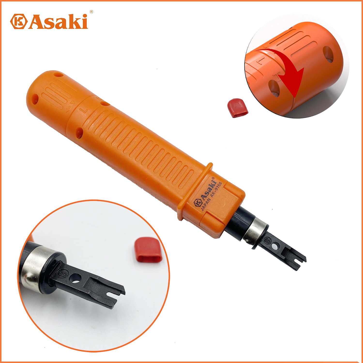 Hình ảnh 2 của mặt hàng Dao nhấn dây cáp mạng ASAKI AK-9156
