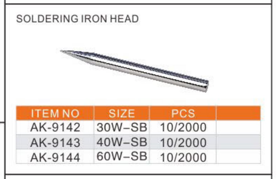 Hình ảnh 14 của mặt hàng Đầu hàn bằng sắt 40W-SB Asaki AK-9143