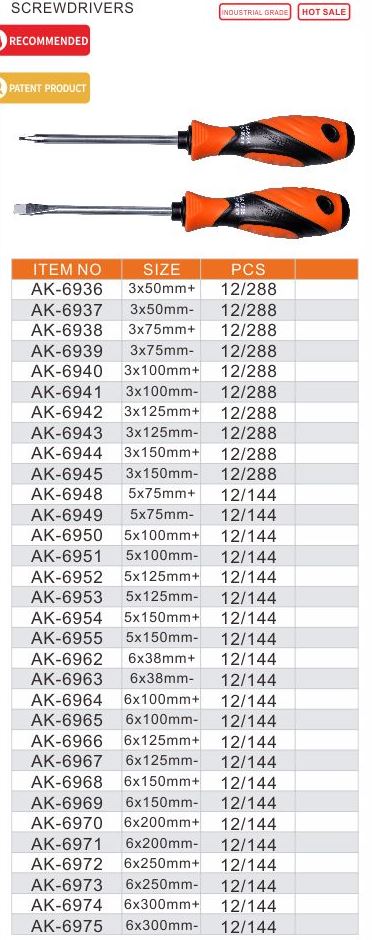 Hình ảnh 1 của mặt hàng Tua vít 2 cạnh(-) 6x300mm ASAKI AK-6975