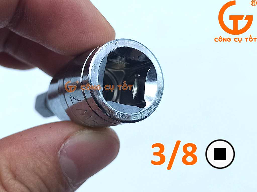 Hình ảnh 7 của mặt hàng Đầu tuýp 3/8" gắn mũi lục giác (thép S2) H10x50mm Asaki AK-7358