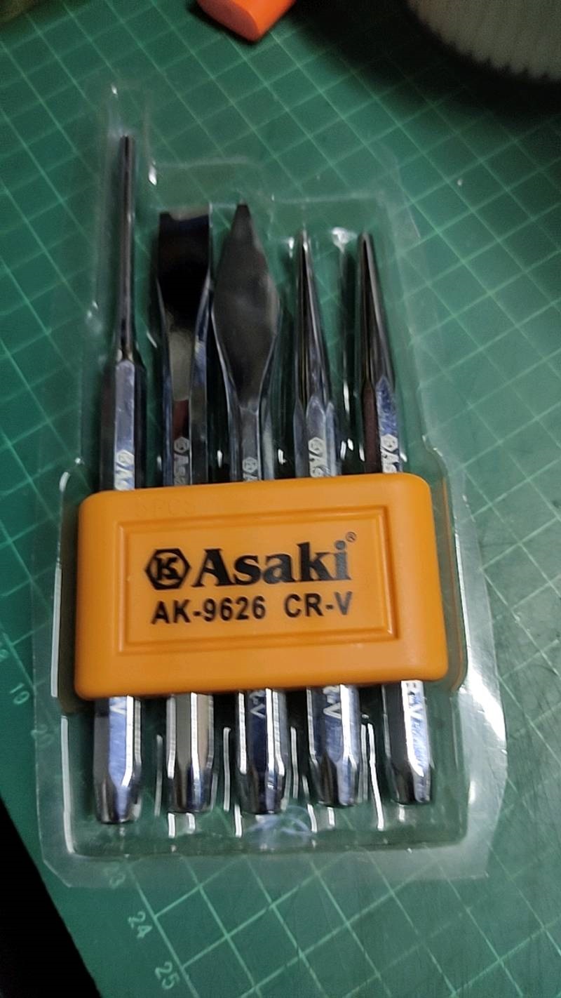 Hình ảnh 8 của mặt hàng Bộ 5 mũi đục và đột lỗ Asaki AK-9626