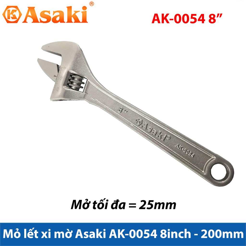 Hình ảnh 17 của mặt hàng Mỏ lết 8" Asaki AK-0054